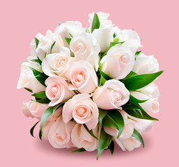 bridal bouquet, pink background