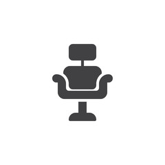 Barber chair vector icon. filled flat sign for mobile concept and web design. Seat simple solid icon. Symbol, logo illustration. Pixel perfect vector graphics