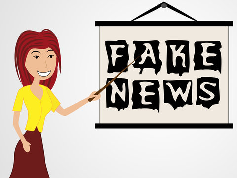 Fake News Message From A Woman Character 3d Illustration
