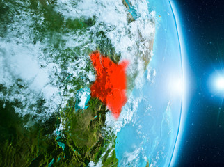 Sunrise above Kenya on planet Earth