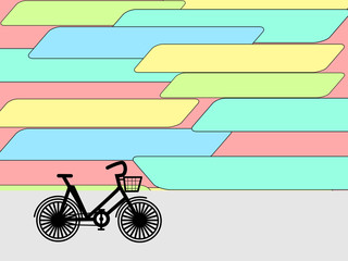 Fototapeta premium city bicycle with color background ,illustration vector. 