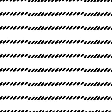 Black and White Seamless Ethnic Pattern. Tribal