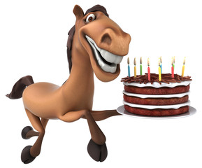 Fun horse - 3D Illustration © Julien Tromeur