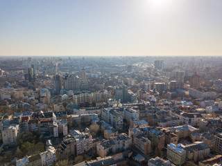 Panoramic view of Kiev on a spring sunny day