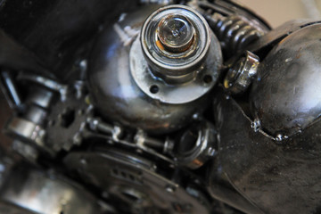 abstract motorcycle steel background