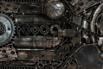 abstract motorcycle steel background