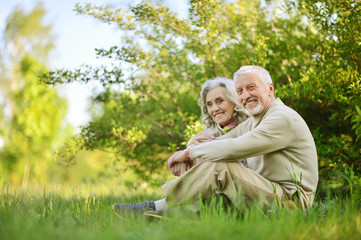Fototapeta premium senior couple sitting