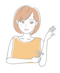 女性　カミソリ