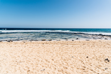 Scenic view of rocks on the beach