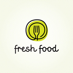 Vector Fresh Food Logo Template