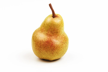 Juicy fresh ripe Williams pear, isolated on a white background