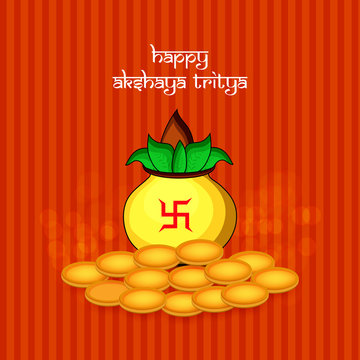 illustration of Indian Hindu festival Akshaya Tritiya Background 