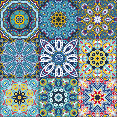 Vector abstract patchwork seamless pattern