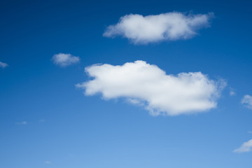 Blue sky with white clouds.