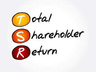 TSR - Total Shareholder Return acronym, business concept background