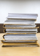 Stack of business paper file