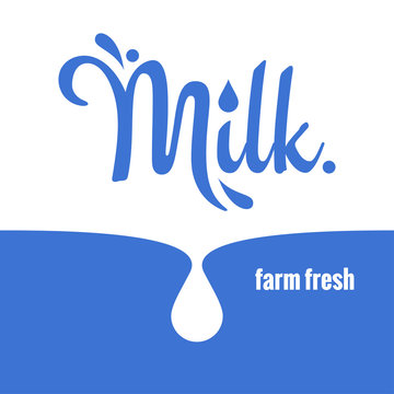 milk splash logo lettering background