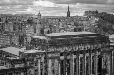 Black And White St. Andrew's House , Headquarters building of the Scottish Government. Edinburgh, Scotland
