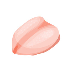 Raw chicken breast, fresh meat concept vector Illustration on a white background