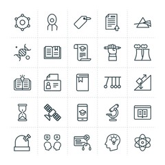 Modern Simple Set of science, bookmarks, education Vector outline Icons. ..Contains such Icons as  illustration,  digital,  symbol, medical and more on white background. Fully Editable. Pixel Perfect.