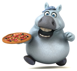 Naklejka premium Fun horse - 3D Illustration