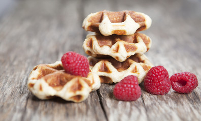 gaufre a la framboise