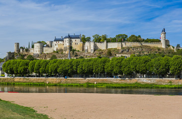 Chinon castle in the Loire Valley - France