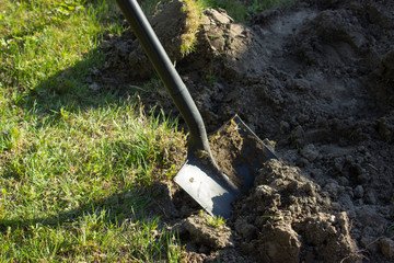 Working in the garden - spade