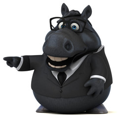 Naklejka premium Fun horse - 3D Illustration