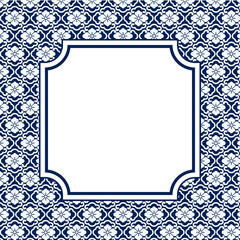 Chinese Porcelain Style Background, Template, Floral Pattern