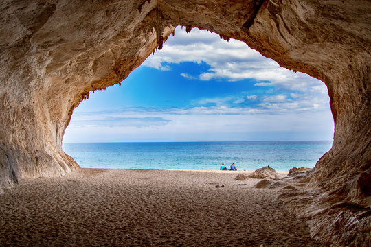 cave at a lonely secret beach