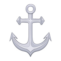 Anchor. Gray flat drawing