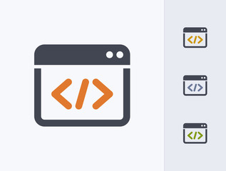 Code In Window - Glyph Duo Icons. A professional, pixel-perfect icon.