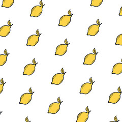 Cute pattern with lemons. Perfect design for posters, cards, textile, web pages.