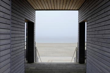 framed ocean and beach view scene