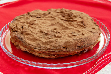 homemade chocolate cake