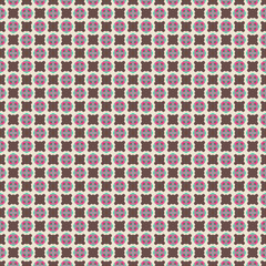 Ancient Geometric pattern in repeat. Fabric print. Seamless background, mosaic ornament, ethnic style.