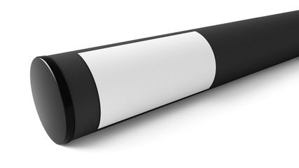 paper tube container mockup isolated