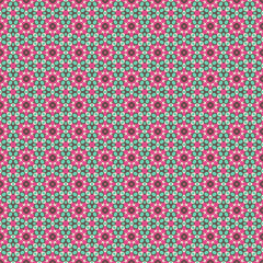 Ancient Geometric pattern in repeat. Fabric print. Seamless background, mosaic ornament, ethnic style.