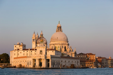 Fototapeta na wymiar Santa Maria della Salute church on a sunrise, Venice, Italy