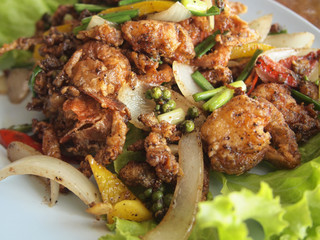 Chili fried crab with black peper