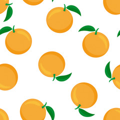 Seamless pattern from oranges on a white background