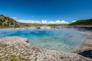 Hot thermal spring in Yellowstone