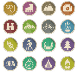 Fototapeta premium active recreation icon set