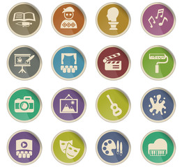 Fototapeta premium art icon set