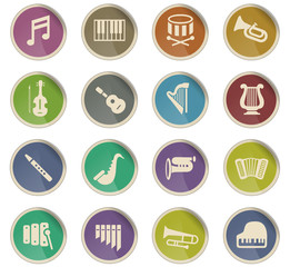 classic instruments icon set