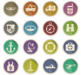 Fototapeta premium coastguard icon set
