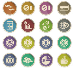 currency exchange icon set