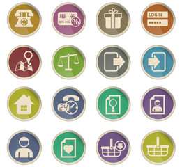 e-commerce interface icon set