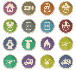 emergency icon set